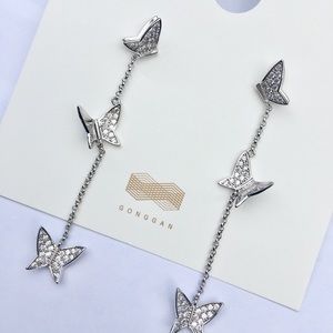 Butterfly drop earrings